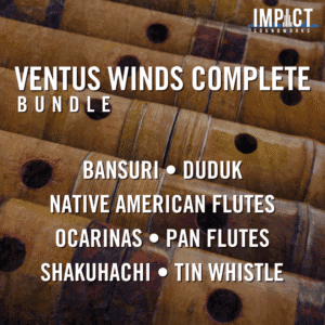 Ventus Winds Complete Bundle, containing Bansuri, Duduk, Native American Flutes, Ocarinas, Pan Flutes, Shakuhachi, and Tin Whistle.